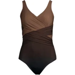 Lands' End Women's SlenderSuit Tummy Control Chlorine Resistant V-neck Wrap One Piece Swimsuit 17 Lands' End Women's SlenderSuit Tummy Control Chlorine Resistant V-neck Wrap One Piece Swimsuit -Lands' End Store GUEST 629cac16 ae4d 4e62 b517 5396826cf754