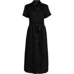 Lands' End Women's Indigo Tencel Button Front Midi Dress -Lands' End Store GUEST 63ef5212 6871 48aa 9569 69f32ead115e