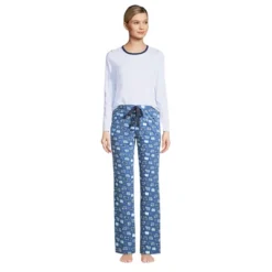 Lands' End Women's Tall Knit Pajama Set Long Sleeve T-Shirt And Pants -Lands' End Store GUEST 647c6c67 00fb 40a5 8629 83273bc83b48