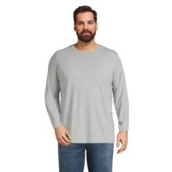 Lands' End Men's Long Sleeve Supima Tee -Lands' End Store GUEST 64a864b4 4be0 4388 accf e3735604bfcb