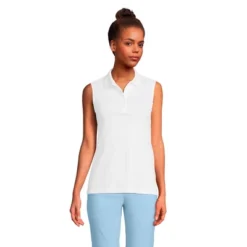 Lands' End Women's Tall Sleeveless Supima Cotton Polo Shirt -Lands' End Store GUEST 655f0ea1 a64a 4a1d b80e a46150a7bede