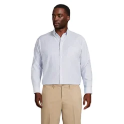Lands' End Men's Big And Tall Traditional Fit Pattern No Iron Supima Oxford Dress Shirt -Lands' End Store GUEST 65828164 090c 45b9 989d c1c92c4ad593