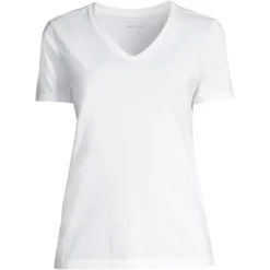 Lands' End Women's Relaxed Supima Cotton Short Sleeve V-Neck T-Shirt -Lands' End Store GUEST 66ef7ae0 ec87 44aa 9df7 eb13fd3d3c0c