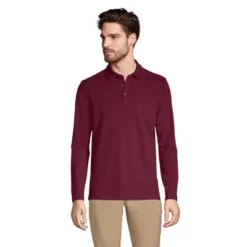 Lands' End Men's Long Sleeve Coolmax Mesh Polo -Lands' End Store GUEST 6833635b 26dc 4903 8bc6 6a2d98a0a576