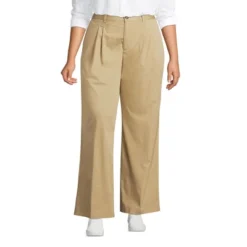 Lands' End Women's High Rise Crisp Poplin Chino Wide Leg Pants -Lands' End Store GUEST 68805d8a 1d9d 4527 b78b fb5376de583d