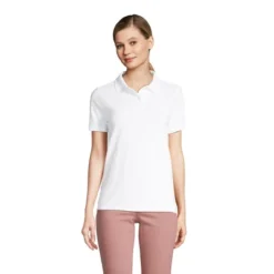 Lands' End Women's Tall Mesh Cotton Short Sleeve Polo Shirt -Lands' End Store GUEST 692cf62a 2825 4686 ae7d 294c5219a5db