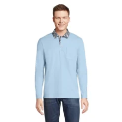 Lands' End Men's Super-T Long Sleeve Poplin Collar Pocket Polo Shirt -Lands' End Store GUEST 69c41d8f 8c64 4eab a224 5e4db8dd6cf4