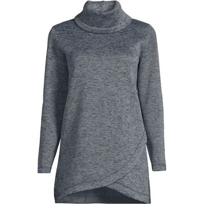 Lands' End Women's Tall Sweater Fleece Tunic Cowl Neck Pullover 3 Lands' End Women's Tall Sweater Fleece Tunic Cowl Neck Pullover - Image 3