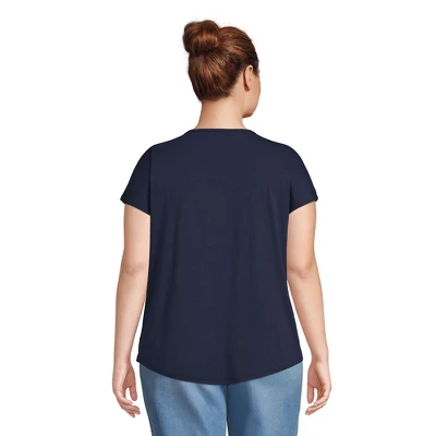 Lands' End Women's U-neck Jersey T-shirt