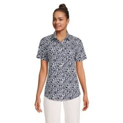 Lands' End Lands' End Women's Short Sleeve No Iron Shirt -Lands' End Store GUEST 6b5f69bc a5a1 4c4b 8741 ba9d63f19811