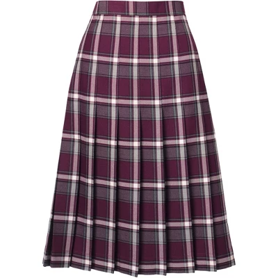 Lands' End Lands' End School Uniform Women's Plaid Pleated Skirt Below The Knee 7 Lands' End Lands' End School Uniform Women's Plaid Pleated Skirt Below The Knee - Image 7