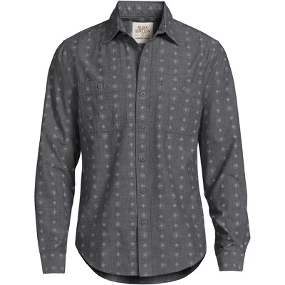Lands' End Blake Shelton X Lands' End Men's Traditional Fit Lightweight Work Shirt 3 Lands' End Blake Shelton X Lands' End Men's Traditional Fit Lightweight Work Shirt - Image 3