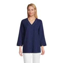 Lands' End Women's Rayon 3/4 Sleeve V Neck Tunic Top -Lands' End Store GUEST 6ef02235 9397 49ce 8b14 cb509c5bd21d