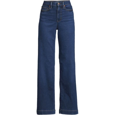 Lands' End Women's Recover High Rise Wide Leg Blue Jeans 7 Lands' End Women's Recover High Rise Wide Leg Blue Jeans - Image 7