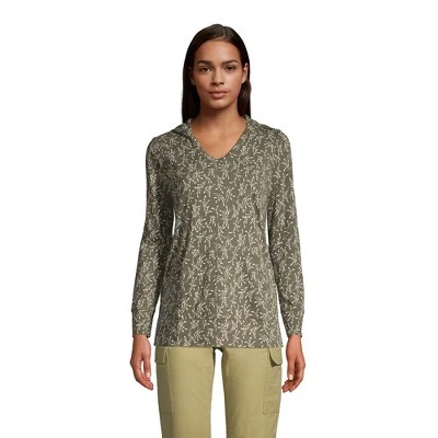 Lands' End Women's Slub Jersey Hooded Tunic 6 Lands' End Women's Slub Jersey Hooded Tunic - Image 6
