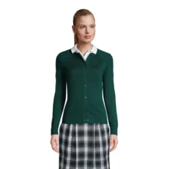 School Uniform Young Women's Cotton Modal Cardigan Sweater