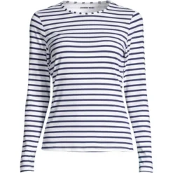 Lands' End Women's Crew Neck Long Sleeve Rash Guard UPF 50 Sun Protection Modest Swim Tee -Lands' End Store GUEST 70a89553 e97e 4d02 b78e bf9b94e48a02