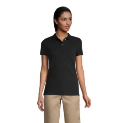 School Uniform Young Women's Short Sleeve Feminine Fit Mesh Polo Shirt