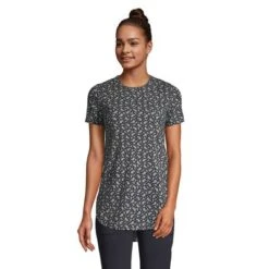Lands' End Women's Moisture Wicking UPF Sun Short Sleeve Curved Hem Tunic Top-Print -Lands' End Store GUEST 71ef548a 856d 49a9 8d6a a86ca70816d4