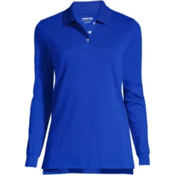 Lands' End School Uniform Women's Long Sleeve Interlock Polo Shirt -Lands' End Store GUEST 72695931 2e36 4195 9b0d dcf4c7c16e3c