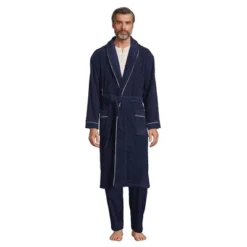 Lands' End Men's Calf Length Piped Turkish Terry Robe 7 Lands' End Men's Calf Length Piped Turkish Terry Robe -Lands' End Store GUEST 738a6330 0fdf 4407 8918 377d1a410903