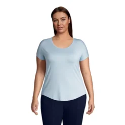 Lands' End Women's U-neck Jersey T-shirt -Lands' End Store GUEST 741a1690 5f29 46d8 8e1b c2759a9b3ff8