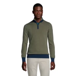 Lands' End Men's Fine Gauge Supima Cotton Quarter Zip Sweater -Lands' End Store GUEST 75316a0d a619 4fb9 a21b 00381dc0cfd8