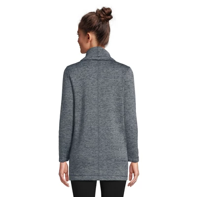 Lands' End Women's Tall Sweater Fleece Tunic Cowl Neck Pullover 1 Lands' End Women's Tall Sweater Fleece Tunic Cowl Neck Pullover