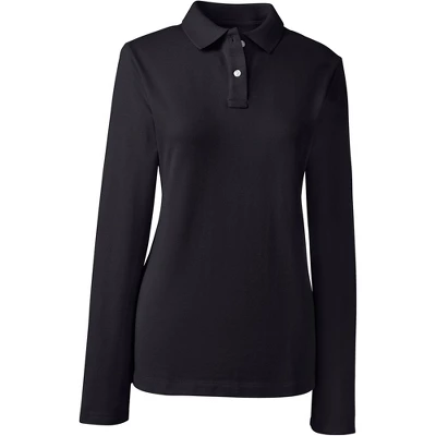 Lands' End School Uniform Women's Long Sleeve Feminine Fit Mesh Polo Shirt 5 Lands' End School Uniform Women's Long Sleeve Feminine Fit Mesh Polo Shirt - Image 5