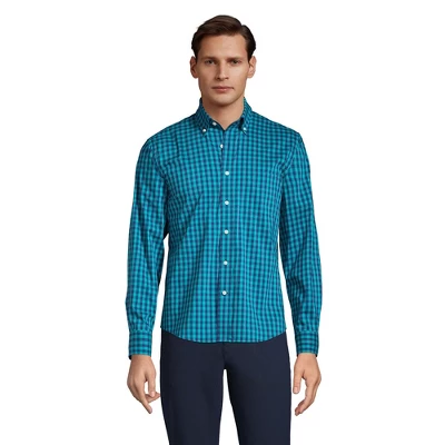 Lands' End Men's Traditional Fit Comfort-First Shirt With Coolmax Printed 5 Lands' End Men's Traditional Fit Comfort-First Shirt With Coolmax Printed - Image 5