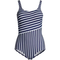Lands' End Women's Long Chlorine Resistant Scoop Neck Soft Cup Tugless Sporty One Piece Swimsuit -Lands' End Store GUEST 784b044e ffa8 436d 87c8 7bfb85274f1e