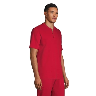 Lands' End Men's Waffle Short Sleeve Pajama Henley 2 Lands' End Men's Waffle Short Sleeve Pajama Henley - Image 2