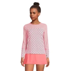 Lands' End Women's Crew Neck Long Sleeve Rash Guard UPF 50 Sun Protection Modest Swim Tee -Lands' End Store GUEST 7af35732 c268 4a75 b6b8 49a0d091c970