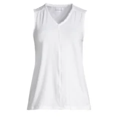 Lands' End Women's Tall Light Weight Trimmed Tank Top