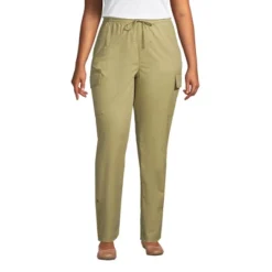 Lands' End Women's Soft Cotton Blend High Rise Elastic Waist Pull On Cargo Pants -Lands' End Store GUEST 7b3a5d63 dca3 40c4 b5f1 b331e89543ea