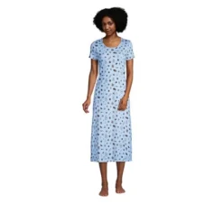 Lands' End Women's Supima Cotton Short Sleeve Midcalf Nightgown Dress -Lands' End Store GUEST 7bd5ba17 d928 458c 920e ecc75b3f3248