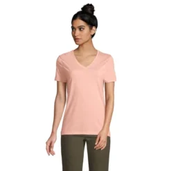 Lands' End Women's Relaxed Supima Cotton Short Sleeve V-Neck T-Shirt -Lands' End Store GUEST 7bf1ca04 b448 4da1 b789 b3e9e5589b9e