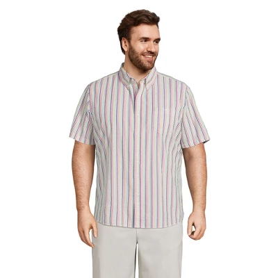Lands' End Men's Traditional Fit Short Sleeve Seersucker Shirt 10 Lands' End Men's Traditional Fit Short Sleeve Seersucker Shirt - Image 10