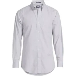 Lands' End Men's Traditional Fit Solid No Iron Supima Pinpoint Buttondown Collar Dress Shirt -Lands' End Store GUEST 7e3bd1f3 ddd5 4d9e 8d6d 2c57d531a23f