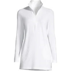 Lands' End Women's Quarter Zip Long Sleeve Tunic Rash Guard Cover-up UPF 50 Sun Protection -Lands' End Store GUEST 7f59aaf6 5ea7 4d09 aadb abc66cffcbee