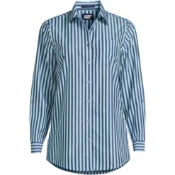 Lands' End Women's Wrinkle Free No Iron Roll Sleeve Boyfriend Tunic Top -Lands' End Store GUEST 7f6b1ae1 a342 4256 832b 8f0f47291a23