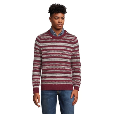 Lands' End Men's Lighthouse Fairisle Crew Sweater 5 Lands' End Men's Lighthouse Fairisle Crew Sweater - Image 5