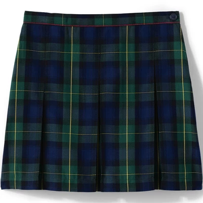 Lands' End School Uniform Girls Plaid Box Pleat Skirt Top Of The Knee 6 Lands' End School Uniform Girls Plaid Box Pleat Skirt Top Of The Knee - Image 6