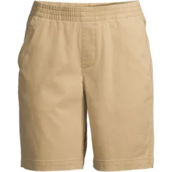 Lands' End Women's Mid Rise Elastic Waist Pull On 10" Knockabout Chino Bermuda Shorts -Lands' End Store GUEST 824283f1 4f83 4102 a61c f26bd6716162