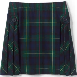 Lands' End School Uniform Girls Side Pleat Plaid Skort Above Knee -Lands' End Store GUEST 82b98bcb aa05 423c a5bc a3d81423be38