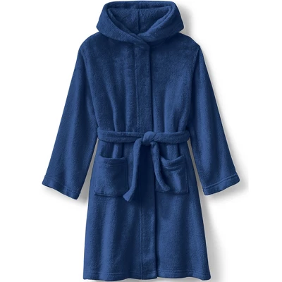 Lands' End Kids Hooded Fleece Solid Robe 4 Lands' End Kids Hooded Fleece Solid Robe - Image 4