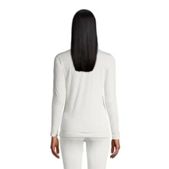 Lands' End Women's Thermaskin Heat Thermal Long Underwear Base Layer Turtleneck Top