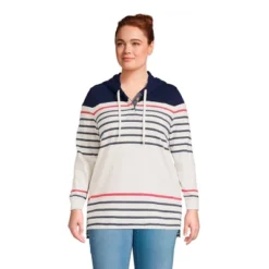 Lands' End Women's Long Sleeve Heavyweight Jersey Button Front Hoodie Tunic -Lands' End Store GUEST 84d255c9 25c7 41f2 b921 716d9da7364d