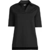 Lands' End Women's Performance Elbow Sleeve Pique Polo