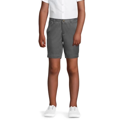 Lands' End Girls Plain Front Blend Chino Shorts 2 Lands' End Girls Plain Front Blend Chino Shorts - Image 2